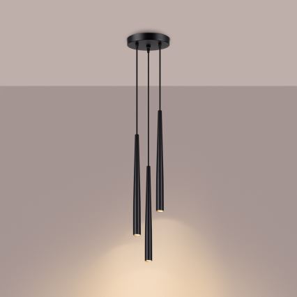Chandelier on a string BLISS 3xG9/8W/230V black