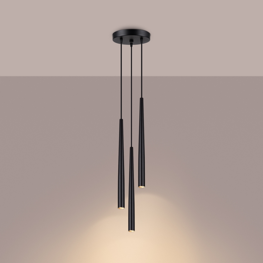 Chandelier on a string BLISS 3xG9/8W/230V black