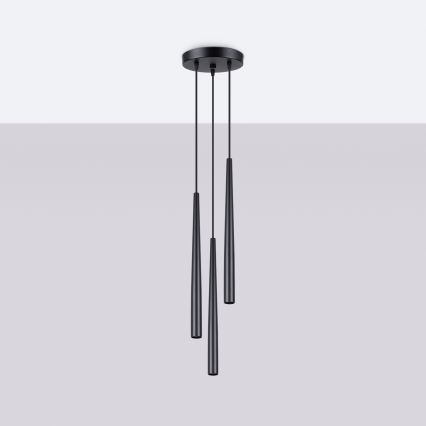 Chandelier on a string BLISS 3xG9/8W/230V black