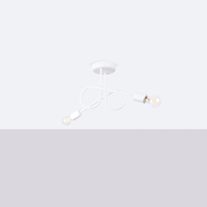 Surface-mounted chandelier LOOP 2xE27/15W/230V white