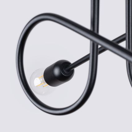 Surface-mounted chandelier LOOP 2xE27/15W/230V black