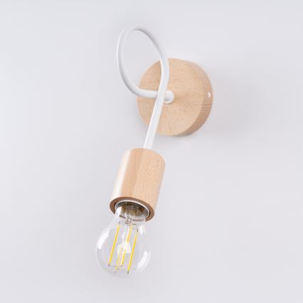 Wall lamp EMBER 1xE27/15W/230V white/beige/beech