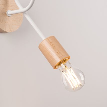 Wall lamp EMBER 1xE27/15W/230V white/beige/beech
