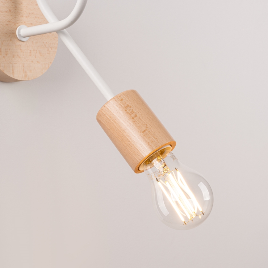 Wall lamp EMBER 1xE27/15W/230V white/beige/beech