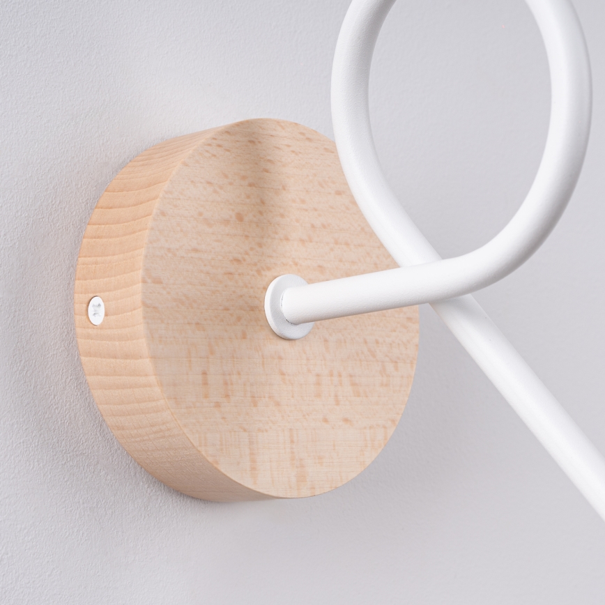 Wall lamp EMBER 1xE27/15W/230V white/beige/beech