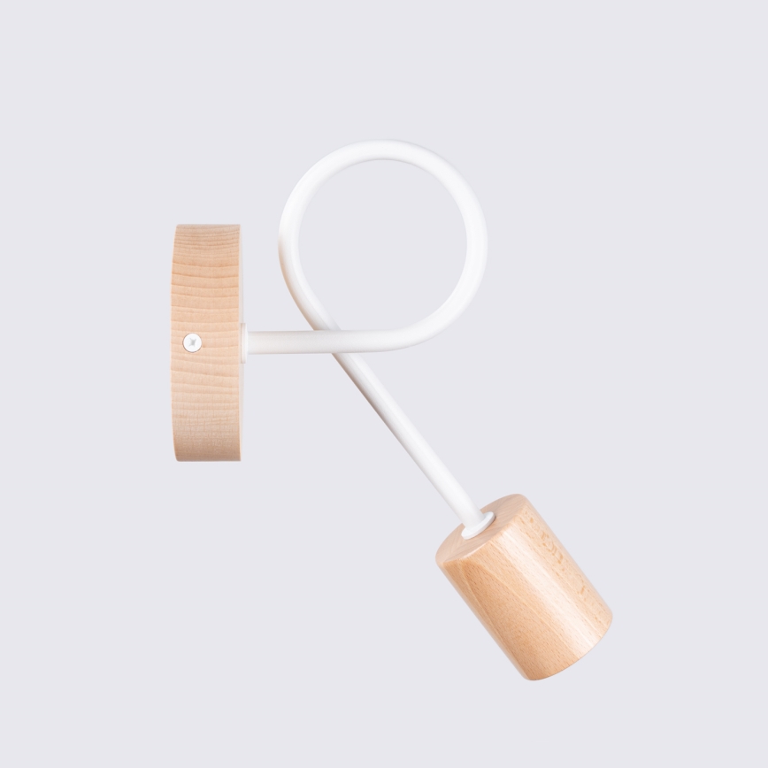 Wall lamp EMBER 1xE27/15W/230V white/beige/beech