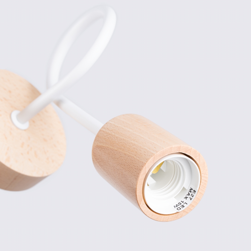 Wall lamp EMBER 1xE27/15W/230V white/beige/beech