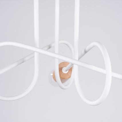 Surface-mounted chandelier EMBER 3xE27/15W/230V white/beige/beech