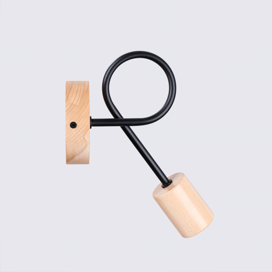 Wall lamp EMBER 1xE27/15W/230V black/beige/beech