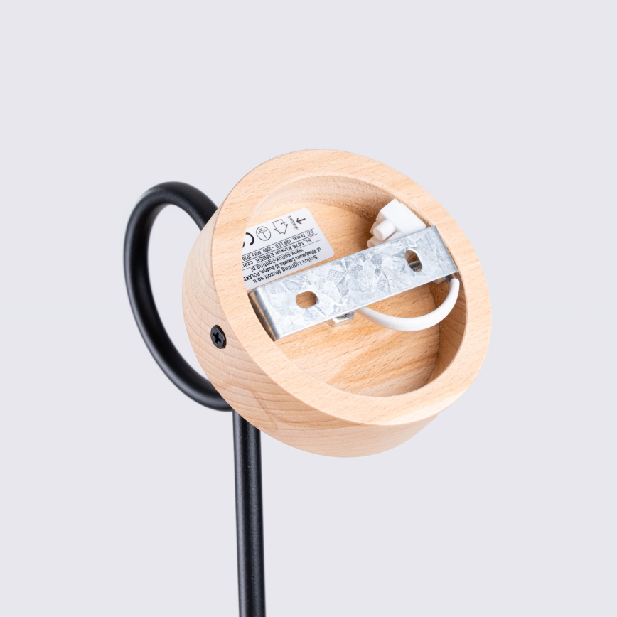 Wall lamp EMBER 1xE27/15W/230V black/beige/beech