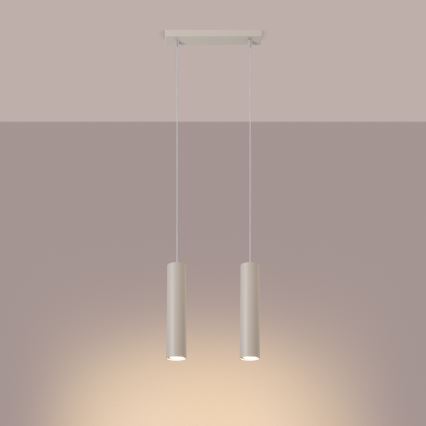 Chandelier on a string LAGOS 2xGU10/10W/230V creamy