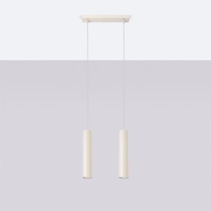 Chandelier on a string LAGOS 2xGU10/10W/230V creamy