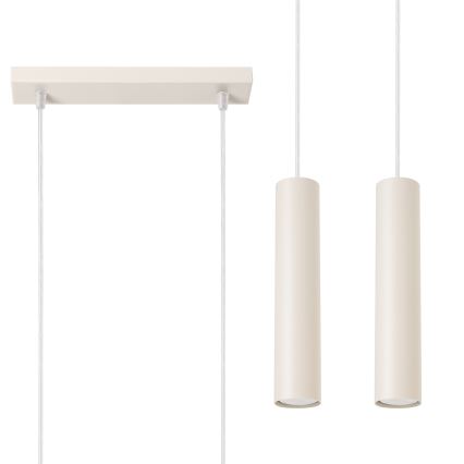 Chandelier on a string LAGOS 2xGU10/10W/230V creamy