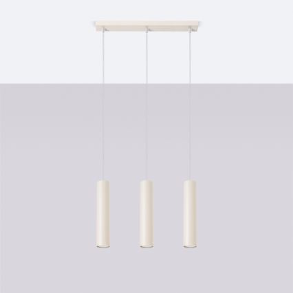 Chandelier on a string LAGOS 3xGU10/10W/230V creamy