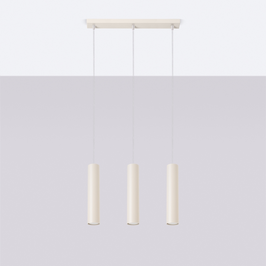 Chandelier on a string LAGOS 3xGU10/10W/230V creamy