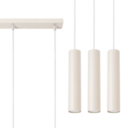 Chandelier on a string LAGOS 3xGU10/10W/230V creamy