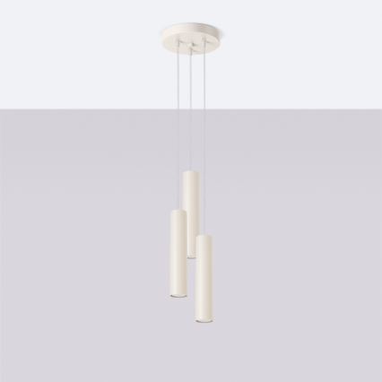 Chandelier on a string LAGOS 3xGU10/10W/230V creamy