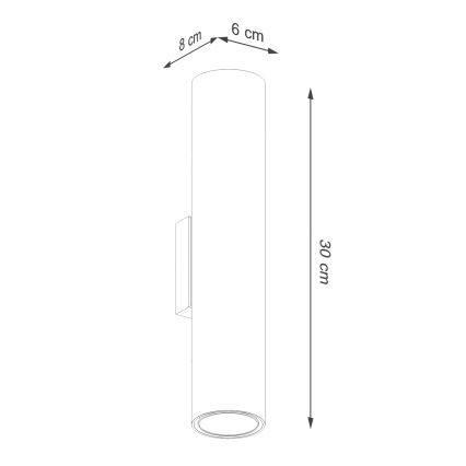 Wall light LAGOS 2xGU10/10W/230V creamy