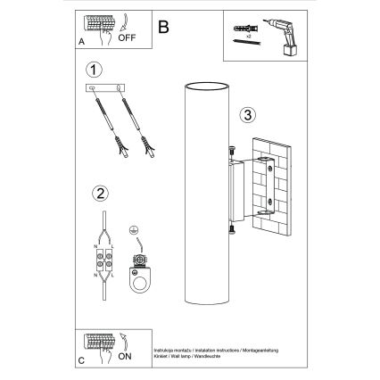 Wall light LAGOS 2xGU10/10W/230V creamy