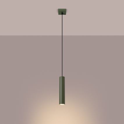 Chandelier on a string LAGOS 1xGU10/10W/230V green