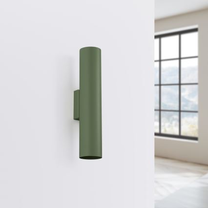 Wall light LAGOS 2xGU10/10W/230V green