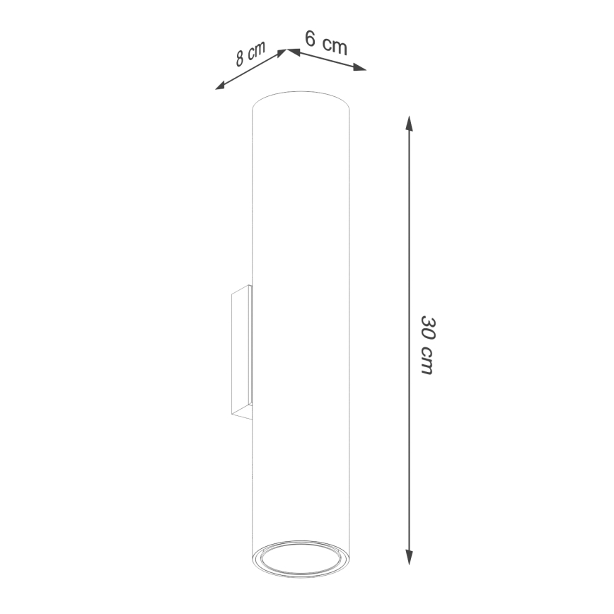 Wall light LAGOS 2xGU10/10W/230V red