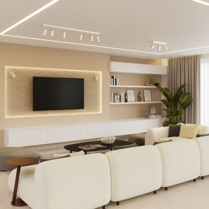Wall spotlight RING 1xGU10/10W/230V creamy