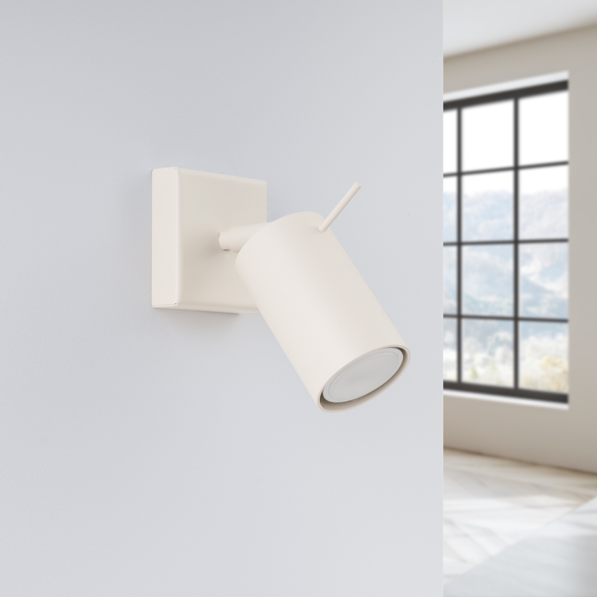 Wall spotlight RING 1xGU10/10W/230V creamy