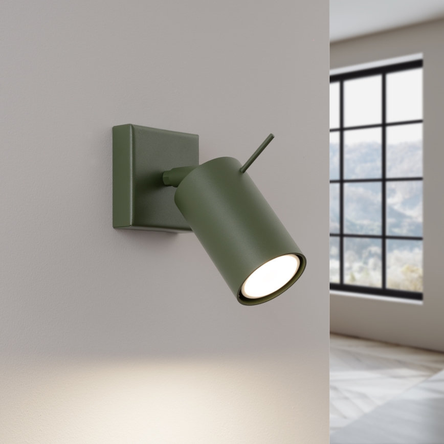Wall spotlight RING 1xGU10/10W/230V green