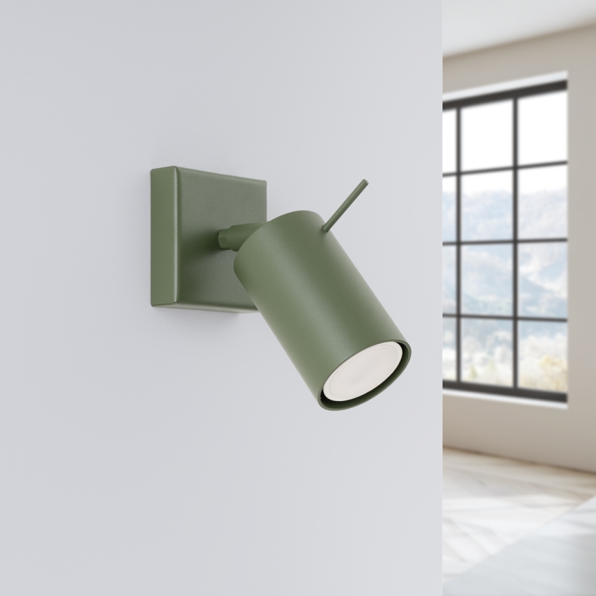 Wall spotlight RING 1xGU10/10W/230V green