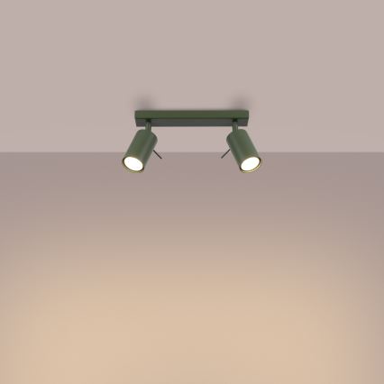 Spotlight RING 2xGU10/10W/230V green
