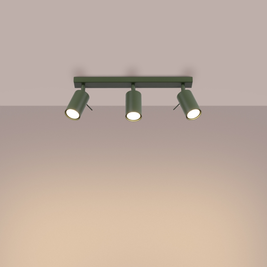 Spotlight RING 3xGU10/10W/230V green