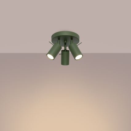 Spotlight RING 3xGU10/10W/230V green