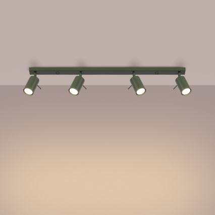 Spotlight RING 4xGU10/10W/230V green