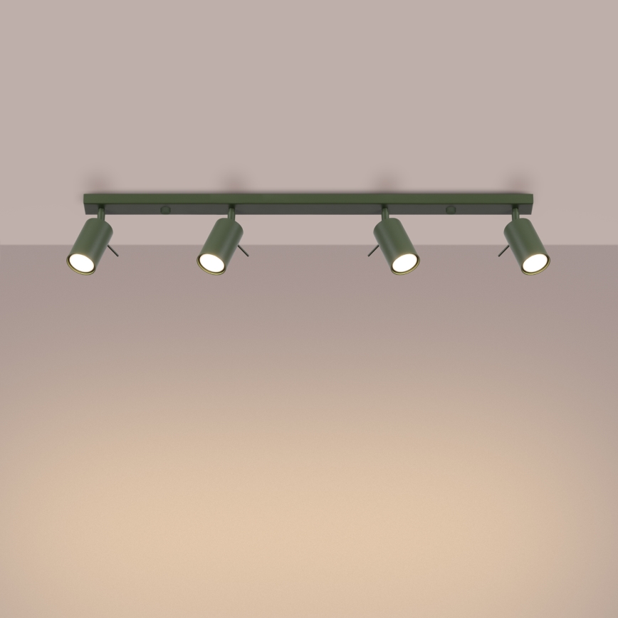 Spotlight RING 4xGU10/10W/230V green
