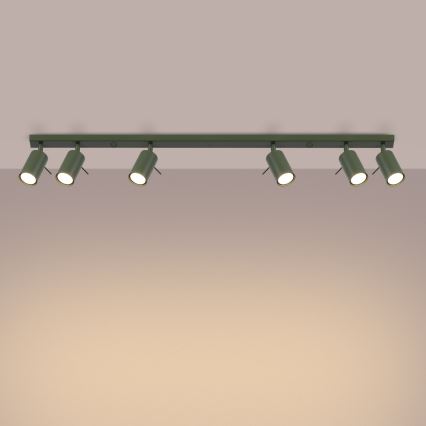Spotlight RING 6xGU10/10W/230V green