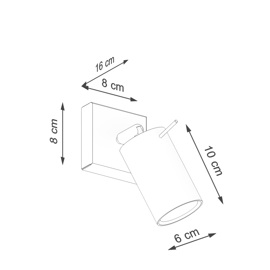 Wall spotlight RING 1xGU10/10W/230V red