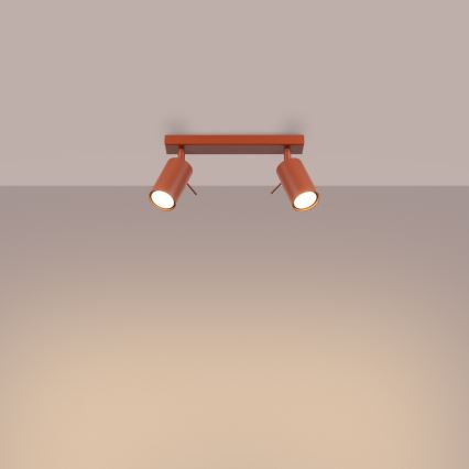 Spotlight RING 2xGU10/10W/230V red