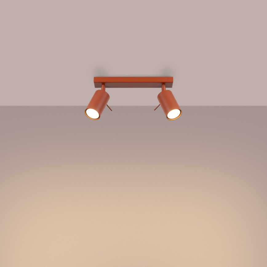 Spotlight RING 2xGU10/10W/230V red