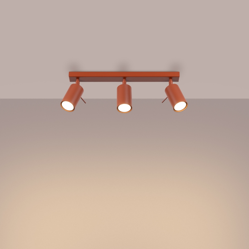 Spotlight RING 3xGU10/10W/230V red