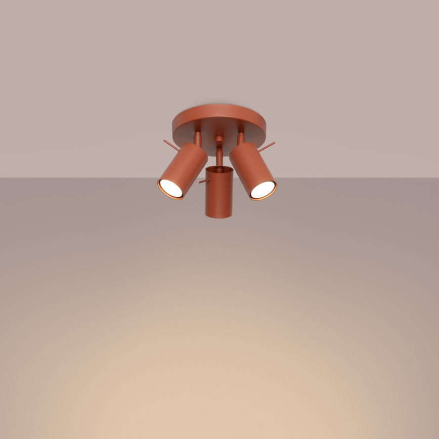 Spotlight RING 3xGU10/10W/230V red