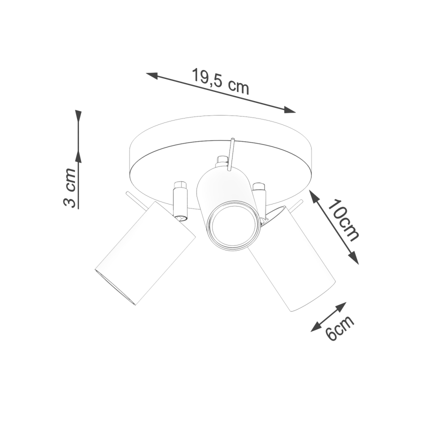Spotlight RING 3xGU10/10W/230V red