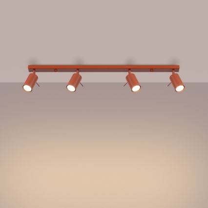 Spotlight RING 4xGU10/10W/230V red