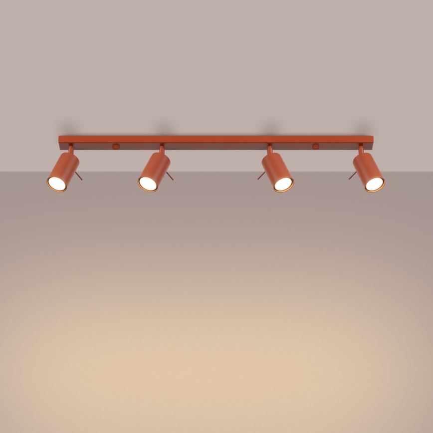 Spotlight RING 4xGU10/10W/230V red