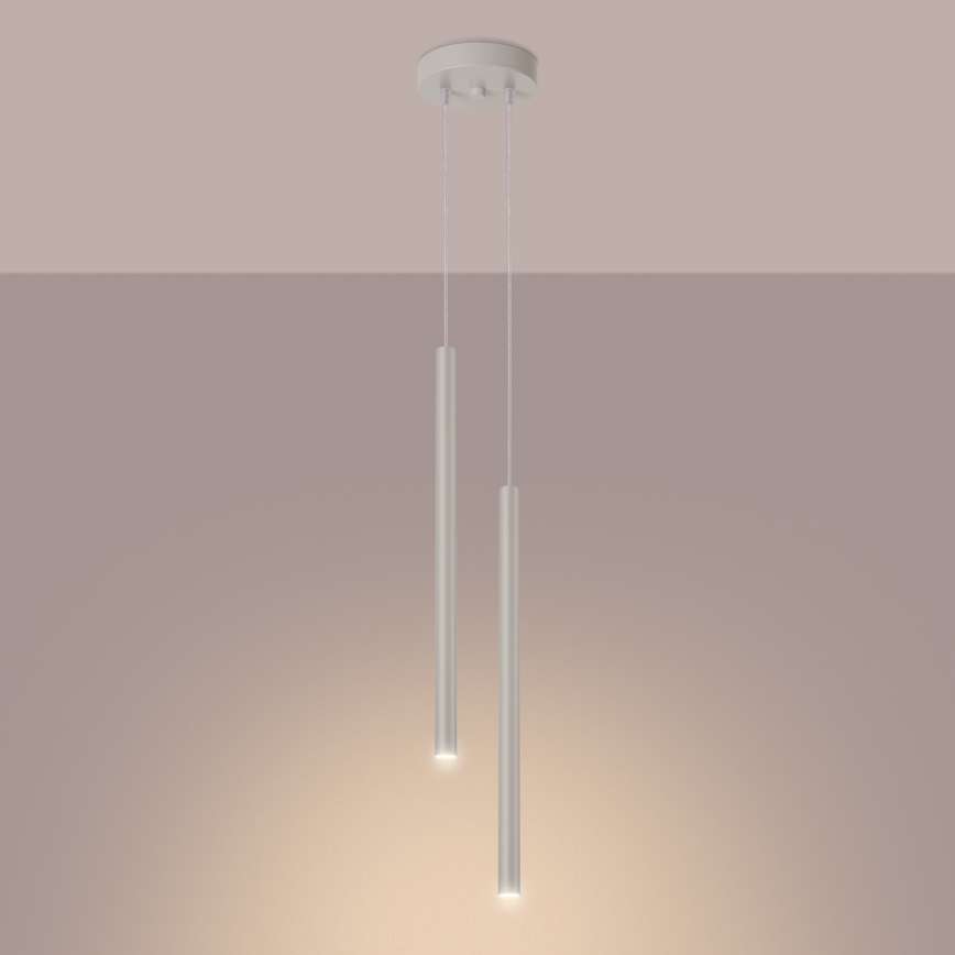 Chandelier on a string PASTELO 2xG9/8W/230V creamy
