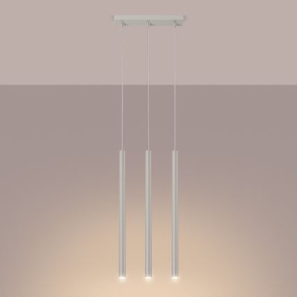 Chandelier on a string PASTELO 3xG9/8W/230V creamy