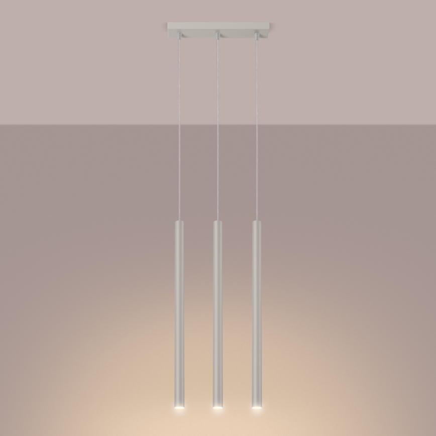 Chandelier on a string PASTELO 3xG9/8W/230V creamy