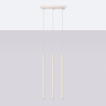 Chandelier on a string PASTELO 3xG9/8W/230V creamy