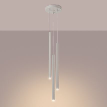 Chandelier on a string PASTELO 3xG9/8W/230V creamy