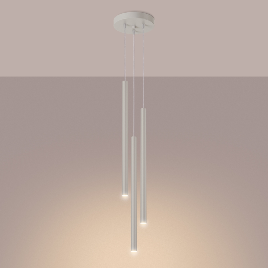 Chandelier on a string PASTELO 3xG9/8W/230V creamy
